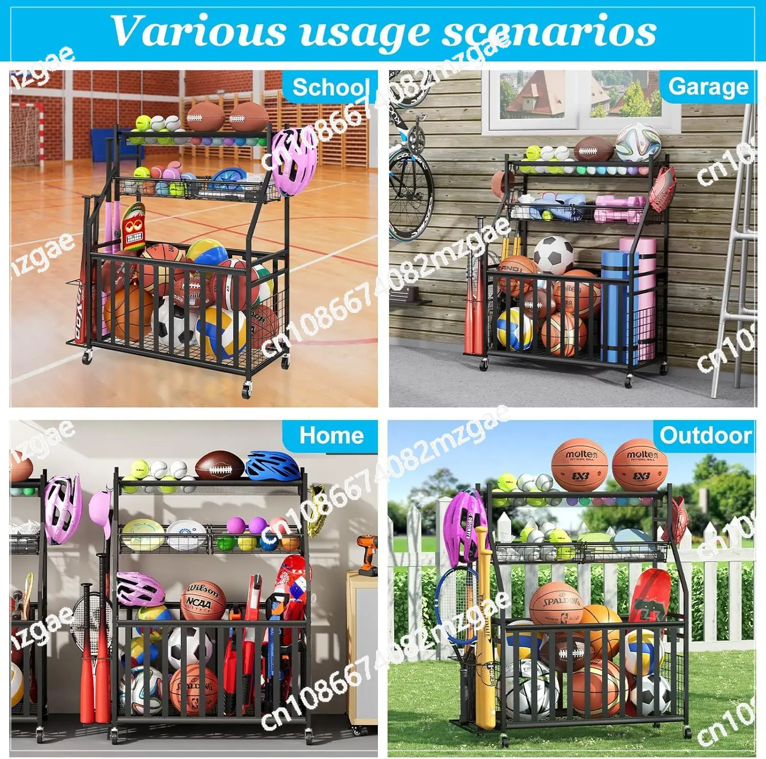 Sports Equipment Bag With Wheels - Sac de rangement pour équipement sportif