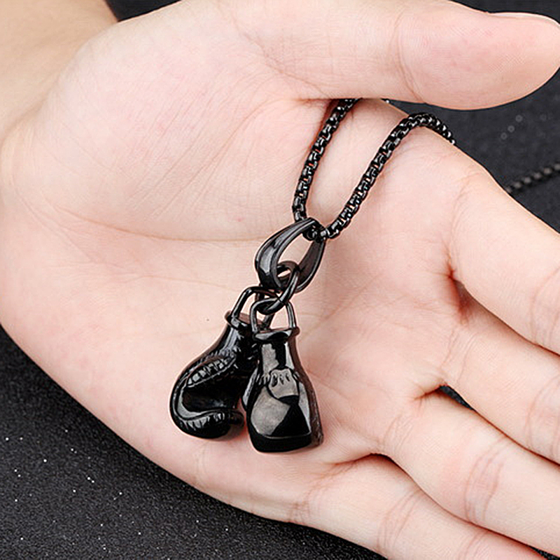 Collier pendentif gants de box - Boxing Glove Set avis et prix