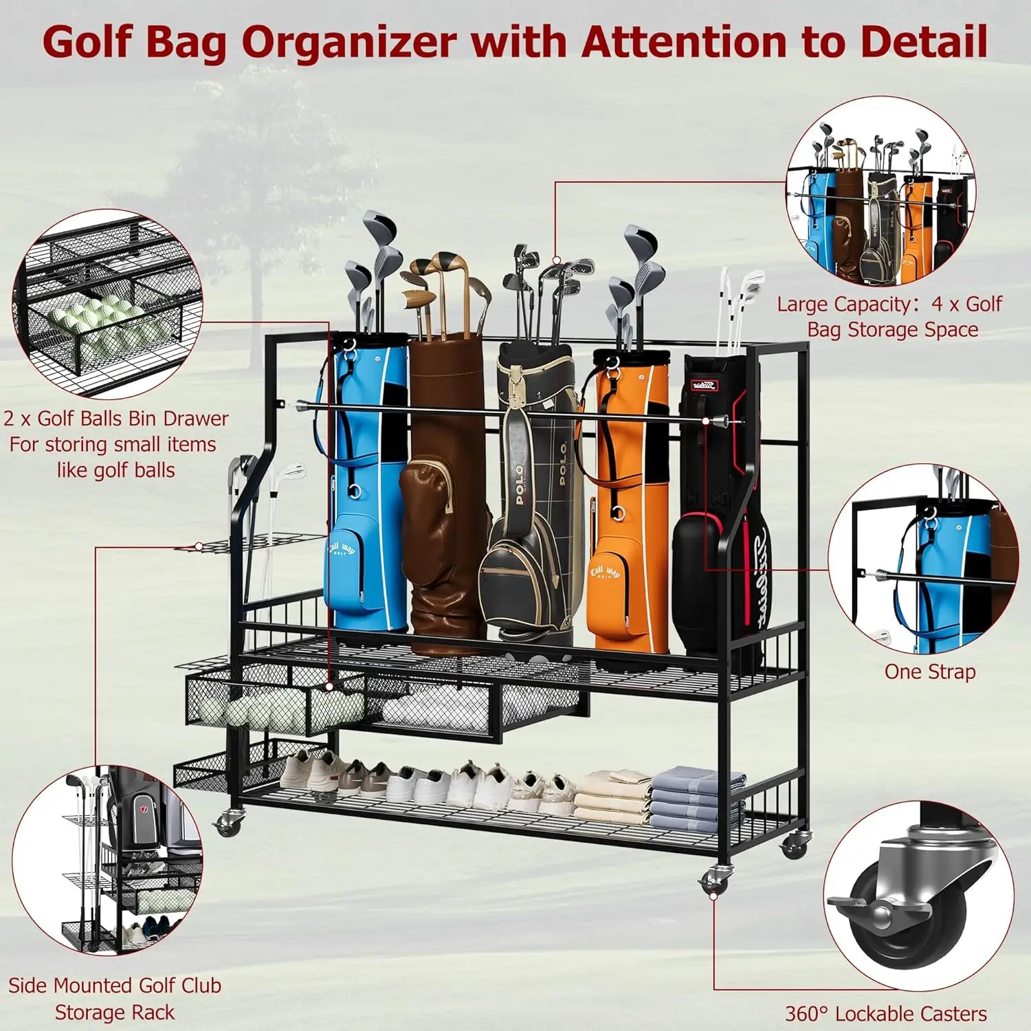 Étagère de rangement multifonc - Sports Equipment Bag With Wheels avis et prix