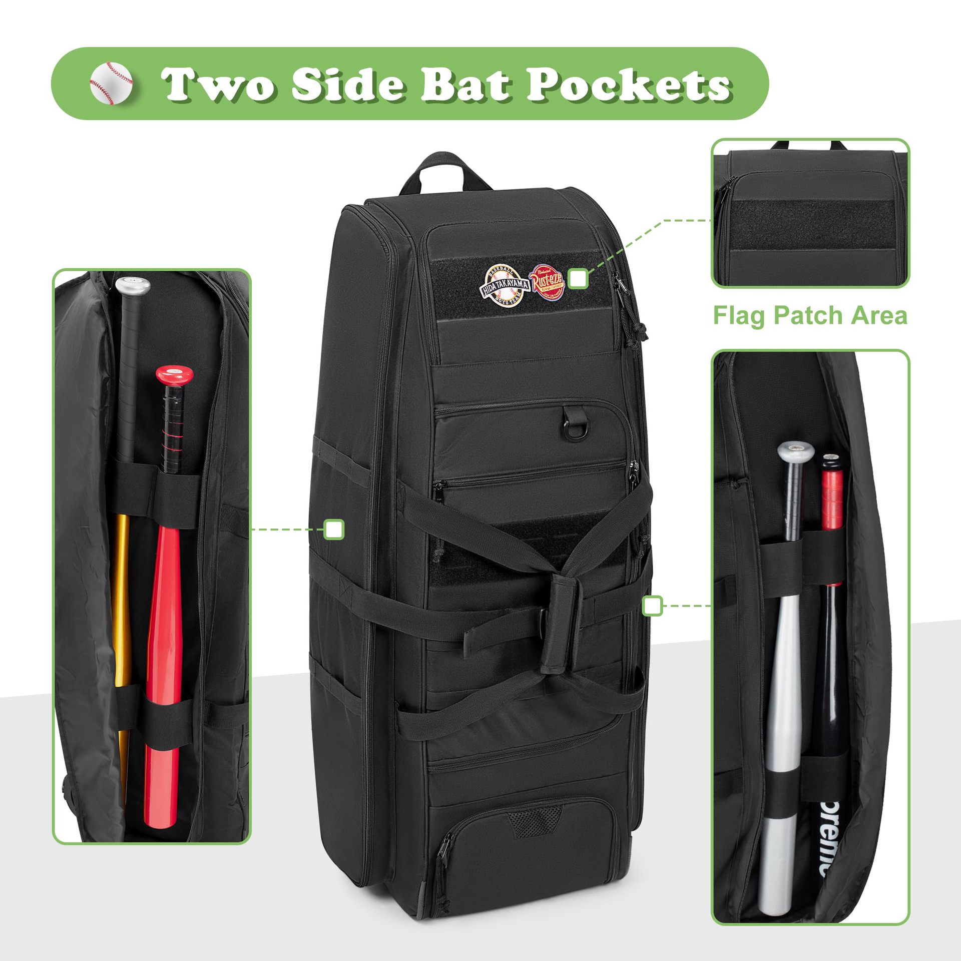 Sac de baseball tactique grand - Sports Equipment Bag With Wheels avis et prix