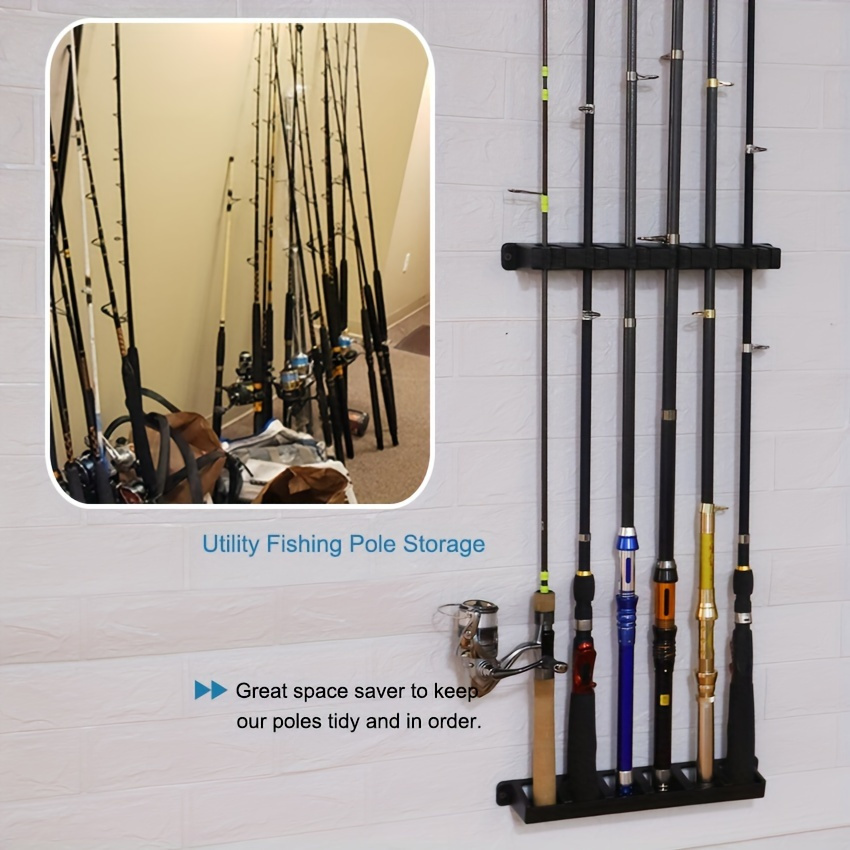 Support mural pour cannes à pê - Sports Equipment Garage Storage avis et prix