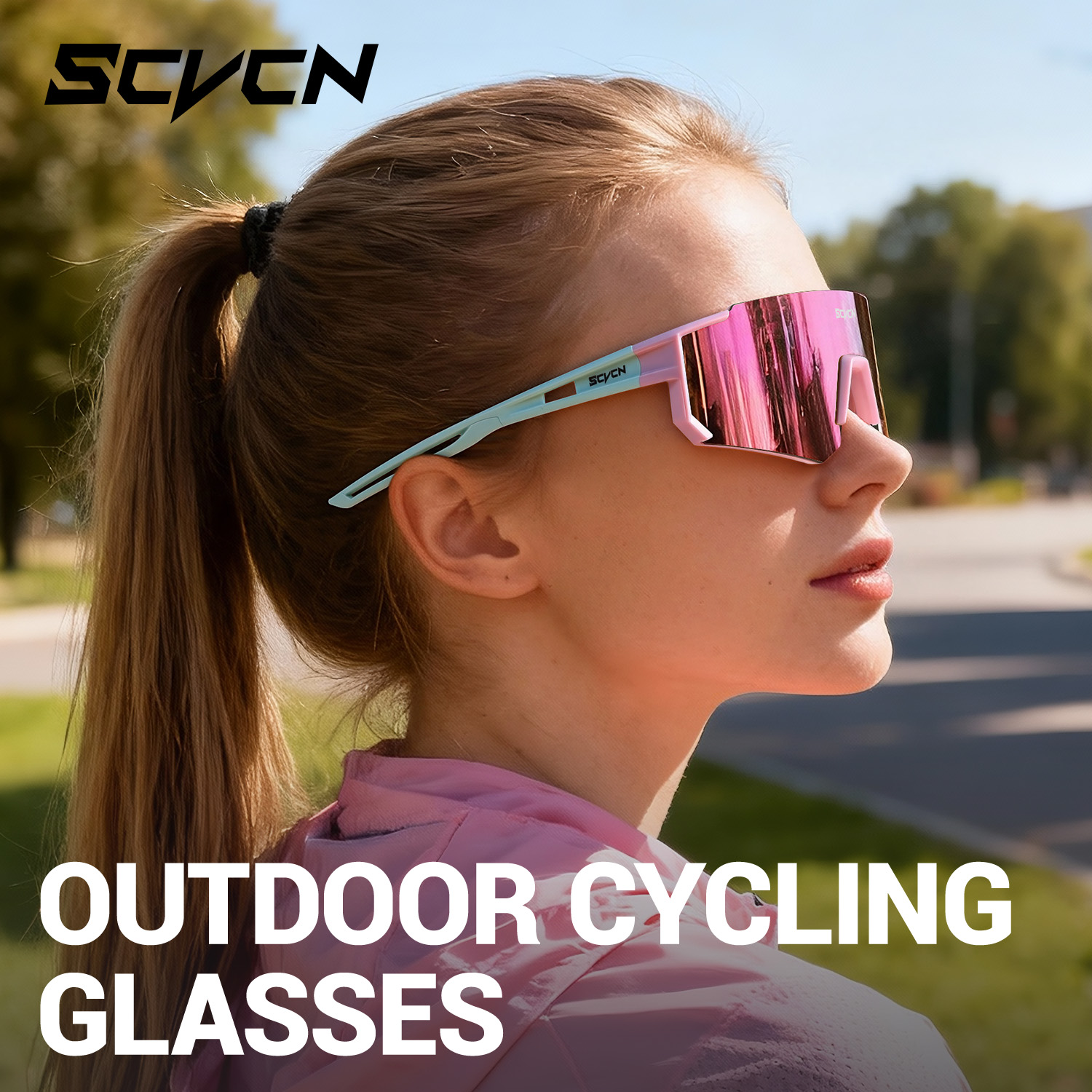 Lunettes de cyclisme roses SCV - Sports Equipment Photos avis et prix